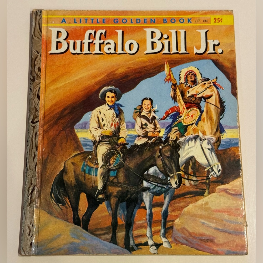 Vintage 1956 Little Golden Book - Buffalo Bill Jr. - 1st Edition “A”